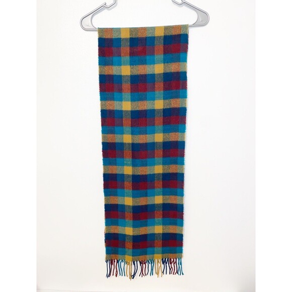 Cashmere Plaid Scarf Made in Scotland - Picture 1 of 5